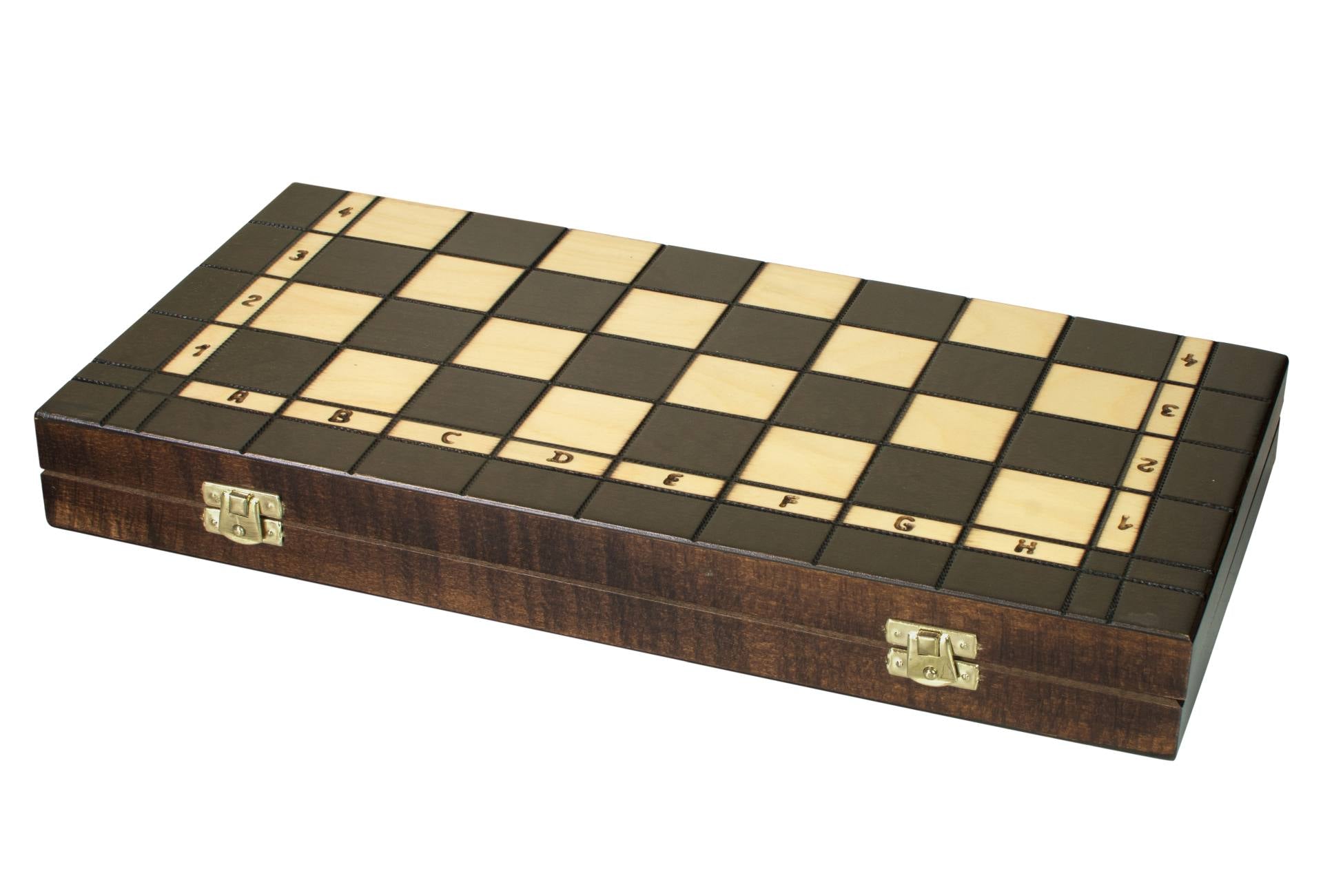 Jeu d'Echecs + Dames + Backgammon en bois de charme, de grande taille (40 x 40cm) - Ensemble comprenant trois jeux pour deux joueurs - fcaa1eb98644503610a00b72fd2d117b
