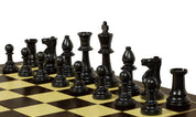 Jeu d'échecs d'entraînement de grande taille  - échiquier pliant en bois de taille 5 + pièces d'échecs en plastique de taille 6