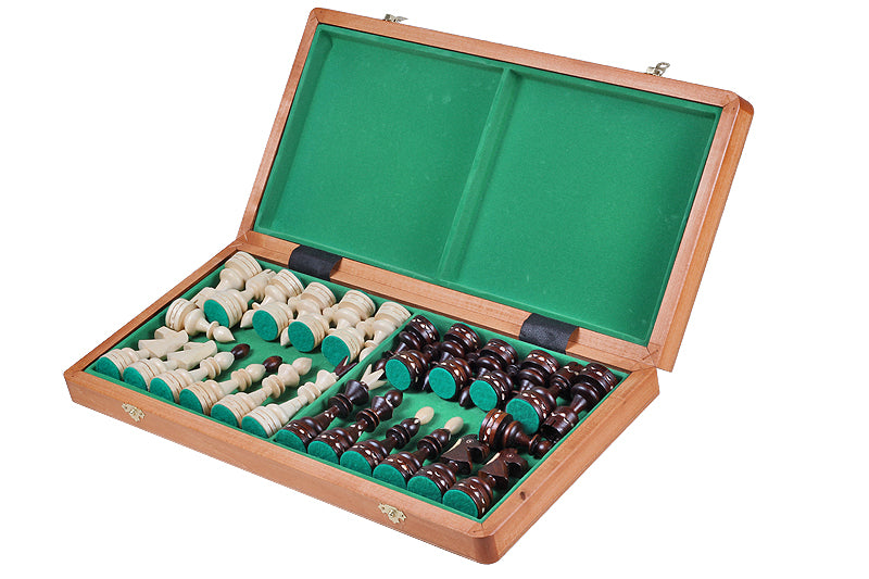 Jeu d'échecs INDIEN en bois de charme avec l'échiquier de marqueterie en bois d'acajou et sycomore, de grande taille  (50 x 50cm) - Ensemble Complet - ec13f5ba564b758de5bde88e7627aed5