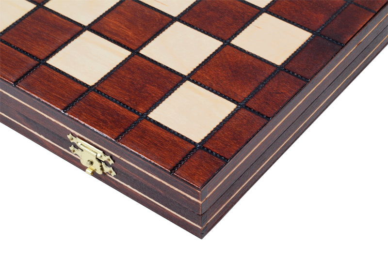 Jeu de dames en bois de charme - damier 10 x 10 cases , de taille moyenne (40 x 40cm) - Ensemble Complet - 4f7cecc26ff37534a9f7801dd57a71d9