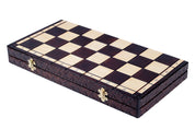 Jeu d'Echecs ROYAL en bois de charme, de grande taille (44 x 44cm) - Ensemble Complet
