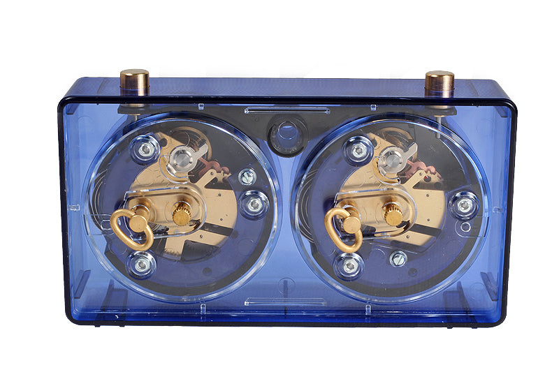 Pendule BHB de tournoi, boîtier en plastique bleu transparent, de petite taille - Pendule traditionnelle mécanique - e5daff24fadb8cea586b534b0f3c808a