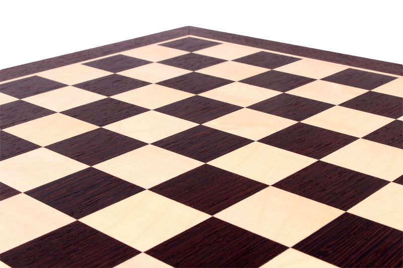Echiquier en marqueterie de bois de Wengé et Sycomore - échiquier classique de Taille 6 - Echiquier en marqueterie de bois de Wengé et Sycomore - échiquier classique de Taille 6