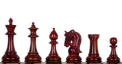Pièces d'échecs Corinthian Redwood en bois de padouk et buis - Taille 4,25''