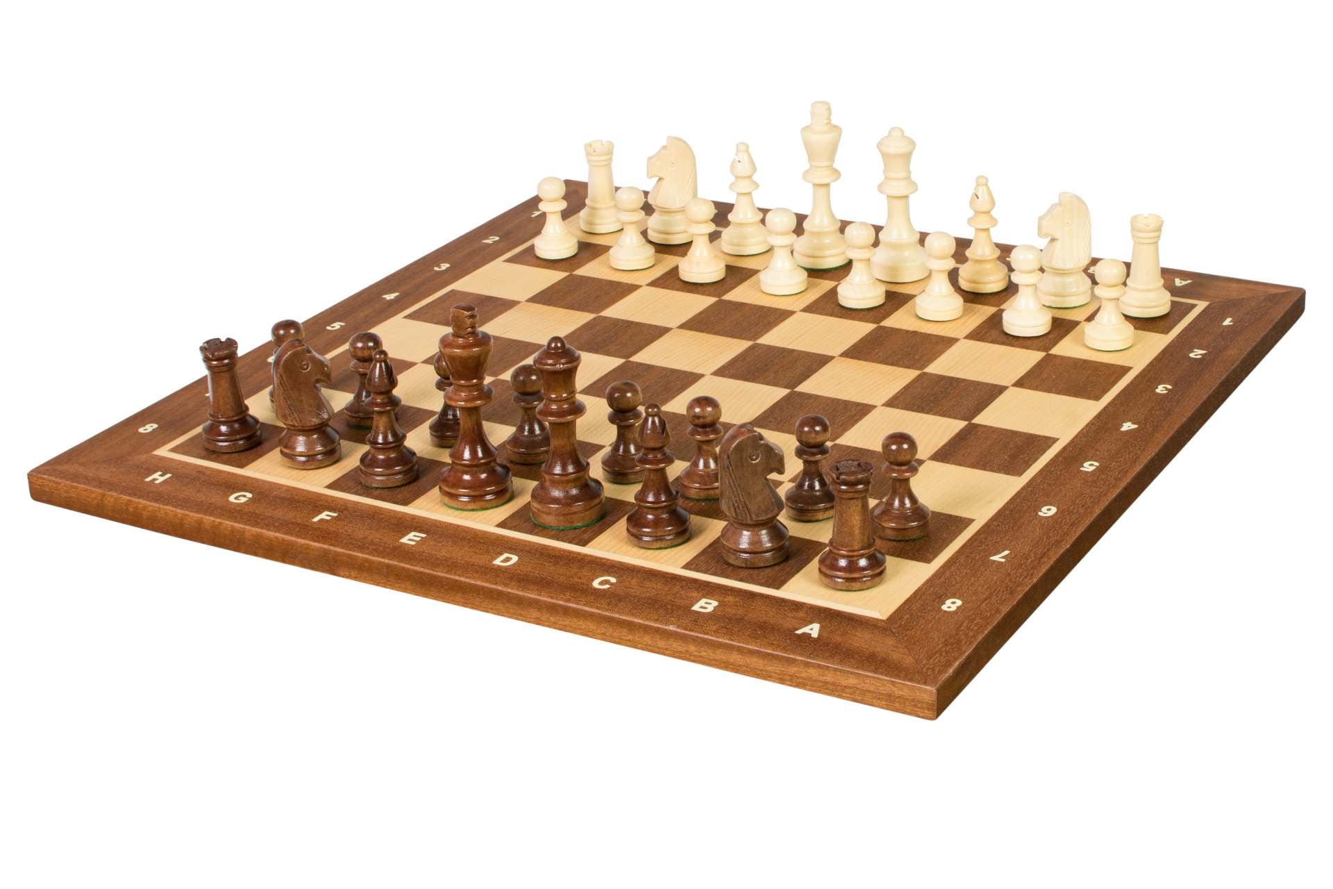 Jeu d'échecs de tournoi No. 4 - échiquier de 40 mm + figurines Sunrise Staunton de 78 mm - a9025c72090b7aae3be64f51b0469dc8