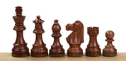 Échiquier en marqueterie de bois d'acajou et de sycomore  + Pièces d'échecs French Acacia - Ensemble de taille 6
