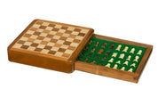 Juego de ajedrez MAGNÉTICO de 18 cm con tablero con incrustaciones y cajita para las piezas