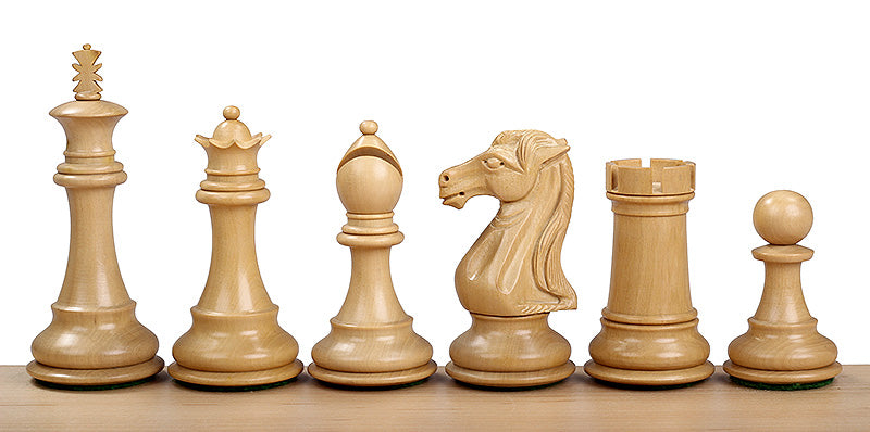 Pièces d'échecs Royal Knight Redwood en bois de padouk et buis - Taille 4,00'' - 18e6cda59511be8bf74d429759f54cf9