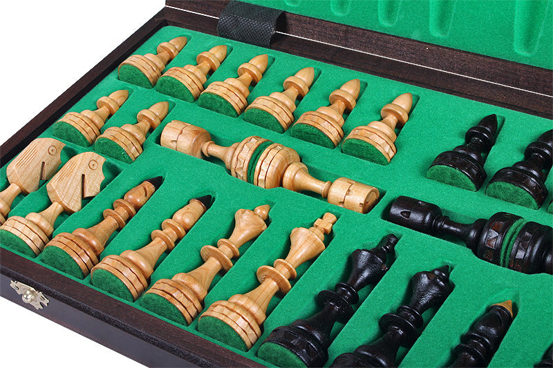 Juego de ajedrez de madera Rajastán 47 x 46,5 cm - Juego de ajedrez de madera Rajastán 47 x 46,5 cm