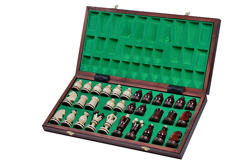 Jeu d'Echecs ROYAL avec incrustations en laiton, en bois bois de sycomore, de grande taille (49 x 49cm) - Ensemble Complet - 5568b2f635eebca677b83788140015be