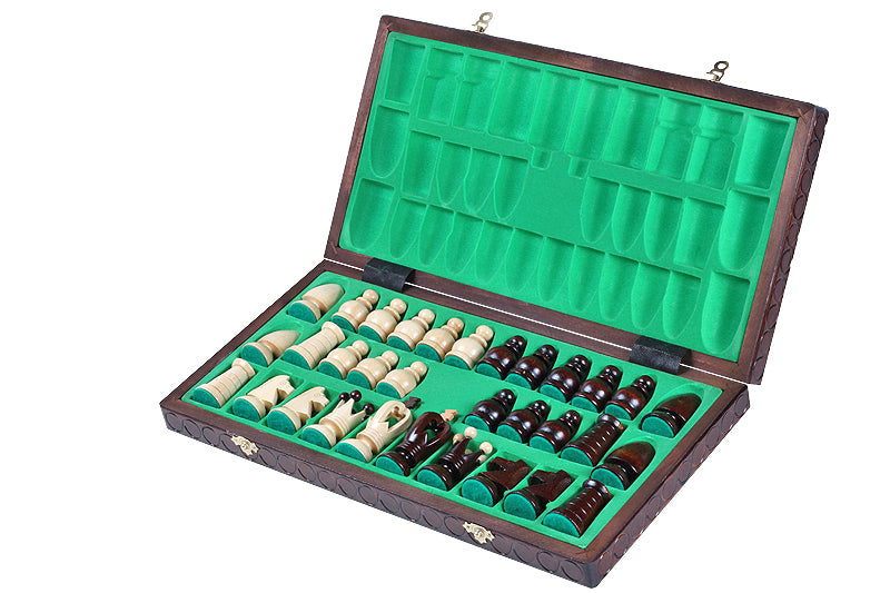 Jeu d'Echecs ROYAL en bois de charme, de grande taille (44 x 44cm) - Ensemble Complet - bd48187049e75f0b9cf788d9435fb885