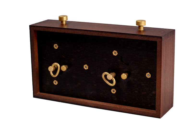 Pendule BHB en bois  foncé de petite taille sans support - Pendule traditionnelle mécanique - ed4d14bd14795dfe5641cc12fa8aea20