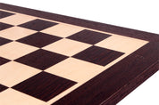 Echiquier en marqueterie de bois de Wengé et Sycomore - échiquier classique de Taille 5