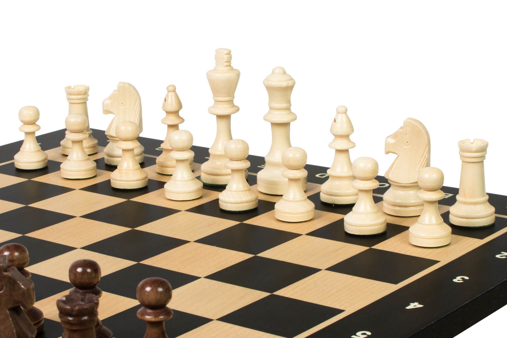 Tournament chess set No. 4 - 40 mm chessboard + Sunrise Staunton 78 mm pieces - 301631b5baa6903cf760faa396e6d96b