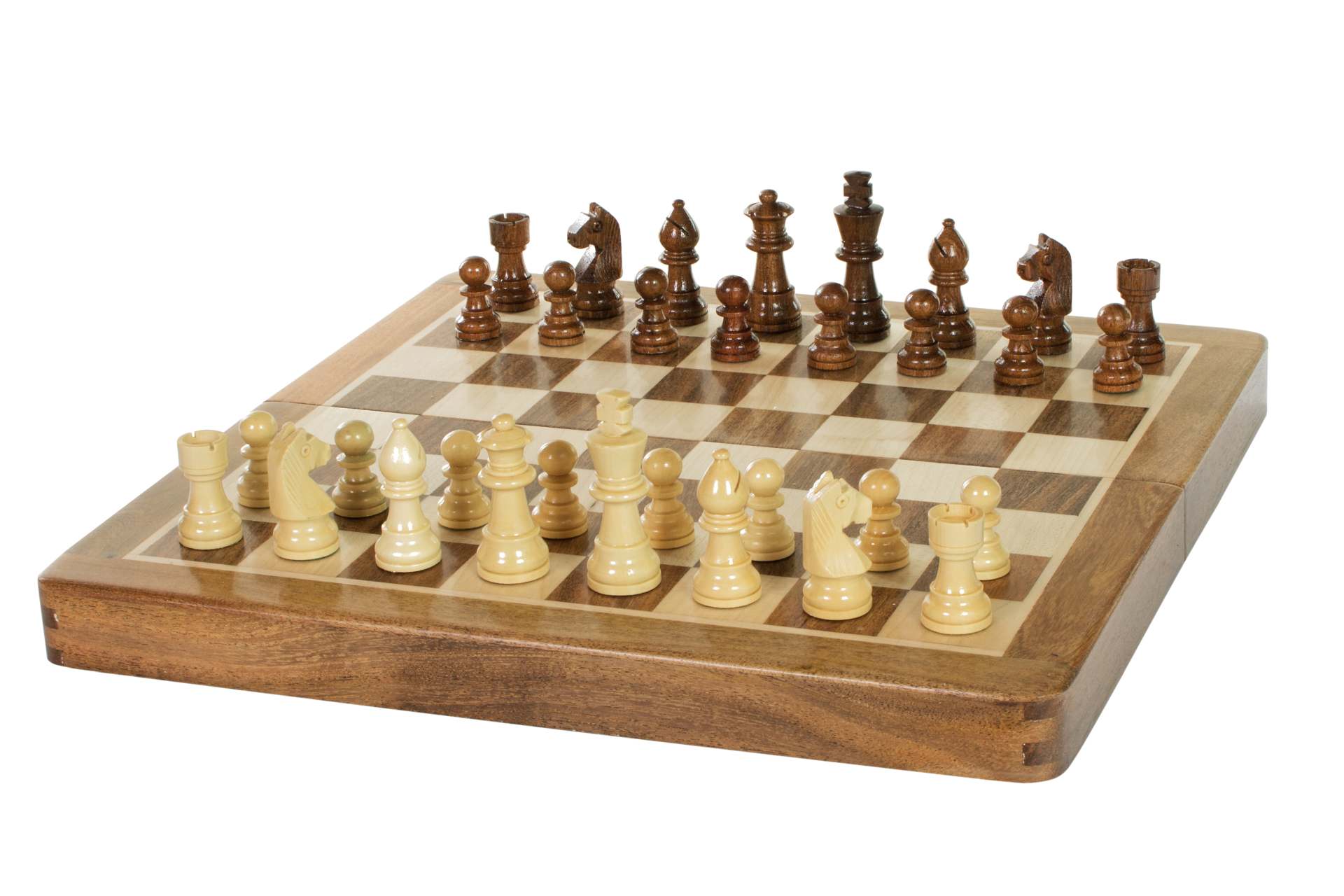 Jeu d'échecs Magnétique Pliant en bois d'acacia et buis de petite taille (30x30cm) - a4ac779a321edde57e27dc9a7547ac03