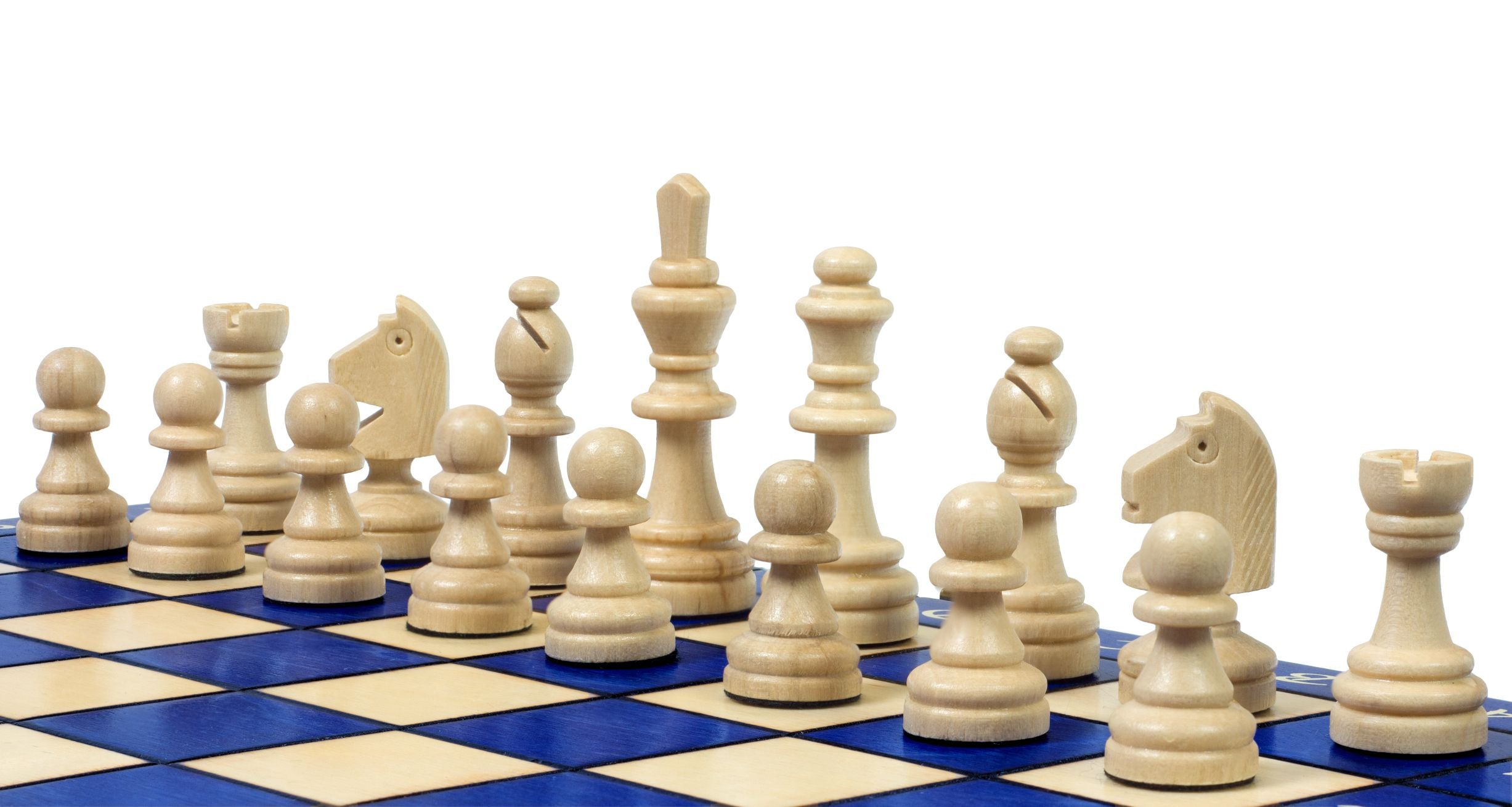 Jeu d'échecs MAGNETIQUE en bois de charme, pliant, de petite taille (28 x 28cm) - Ensemble Complet, couleur bleue - 47a3eed26e9ce9389d7dfe94df7e8b76