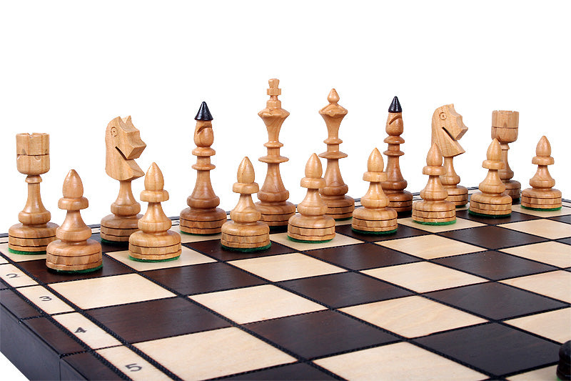Juego de ajedrez de madera Rajastán 47 x 46,5 cm - Juego de ajedrez de madera Rajastán 47 x 46,5 cm