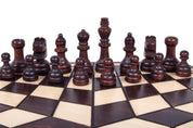 Jeu d'échecs en bois YALTA 3 Joueurs de taille moyenne (40 x 35 cm)