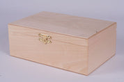Boîte de rangement en bois clair pour pièces d'échecs de taille 4 (un roi de 78-80 mm)