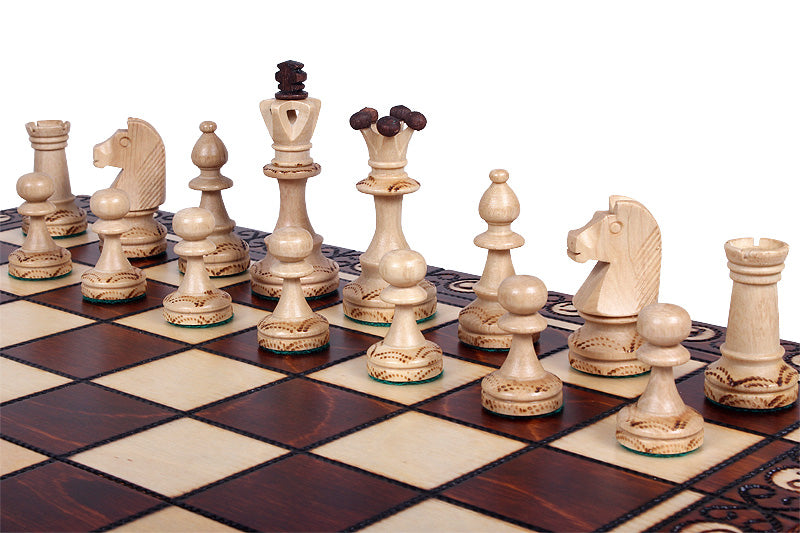 Jeu d'échecs SENATEUR en bois de charme, de taille moyenne (41 x 41cm) - Ensemble Complet - aae473bd82663d9d1b9f3d0d7f98b19f