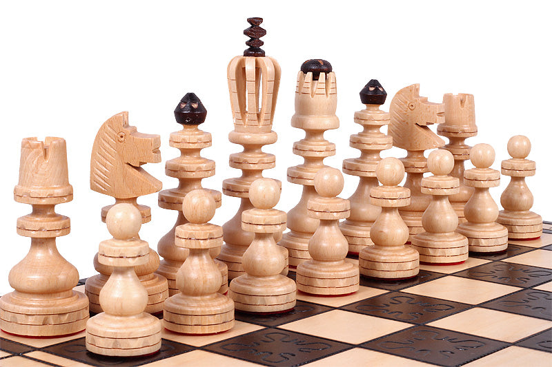 Jeu d'Echecs ROMAIN en bois de hêtre, de grande taille (55 x 55cm) - Ensemble Complet - c211f7288d5e3e9670be84aa8f647c44
