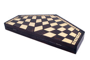 Jeu d'échecs en bois YALTA 3 Joueurs de grande taille  (54 x 47 cm)