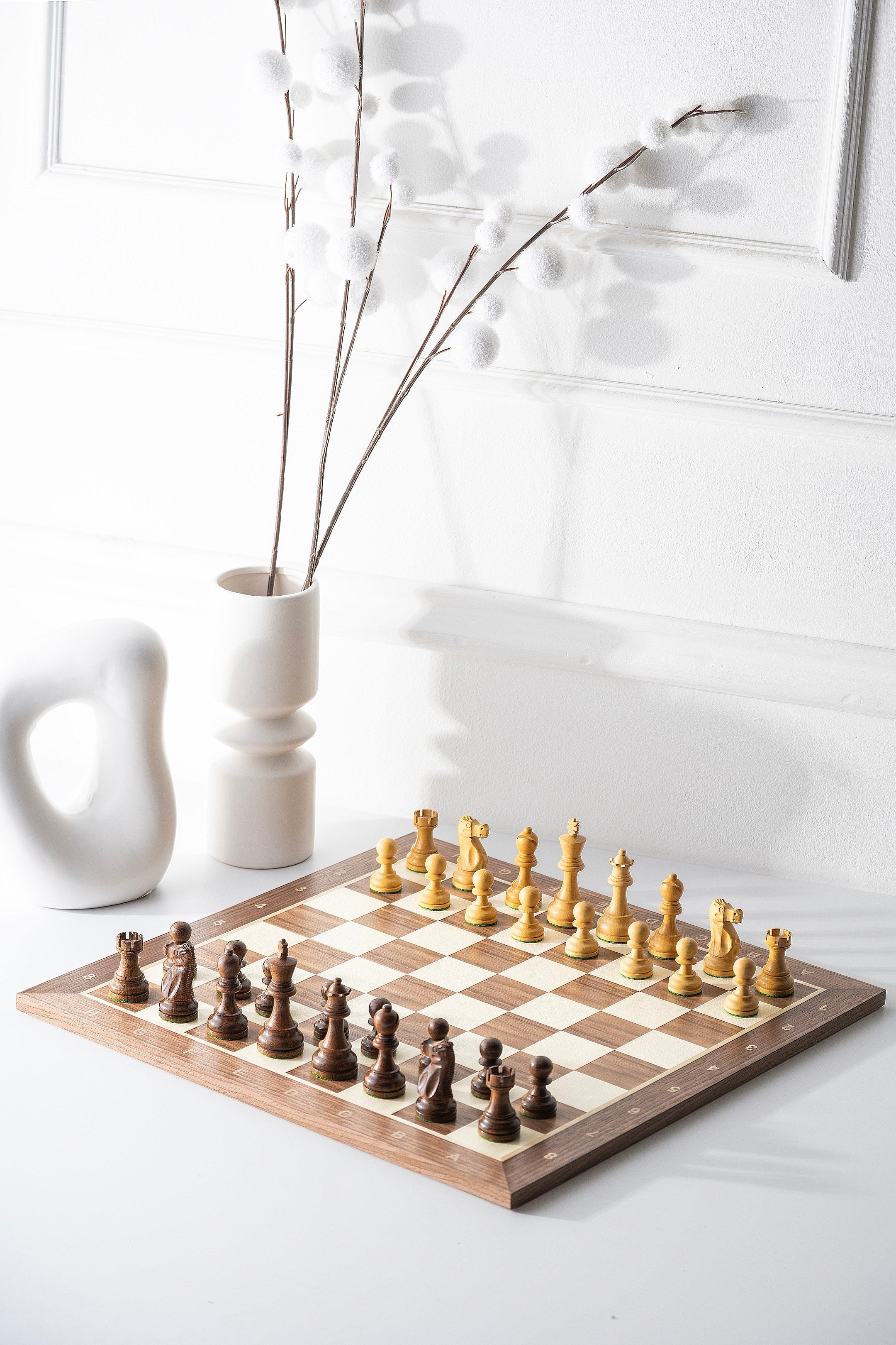 Pièces d'échecs Reykjavik en bois d'acacia et buis - Taille 3,50'' - eff4980b23c24ca9f8689a127ce893ed