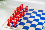 Pièces d'échecs en plastique Staunton, rouges de taille 6 (roi 95mm)