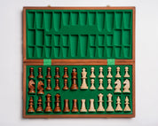 Jeu d'échecs de Tournoi en marqueterie de bois d'acajou et sycomore de taille 6 - Ensemble Complet avec 2 Dames supplémentaires