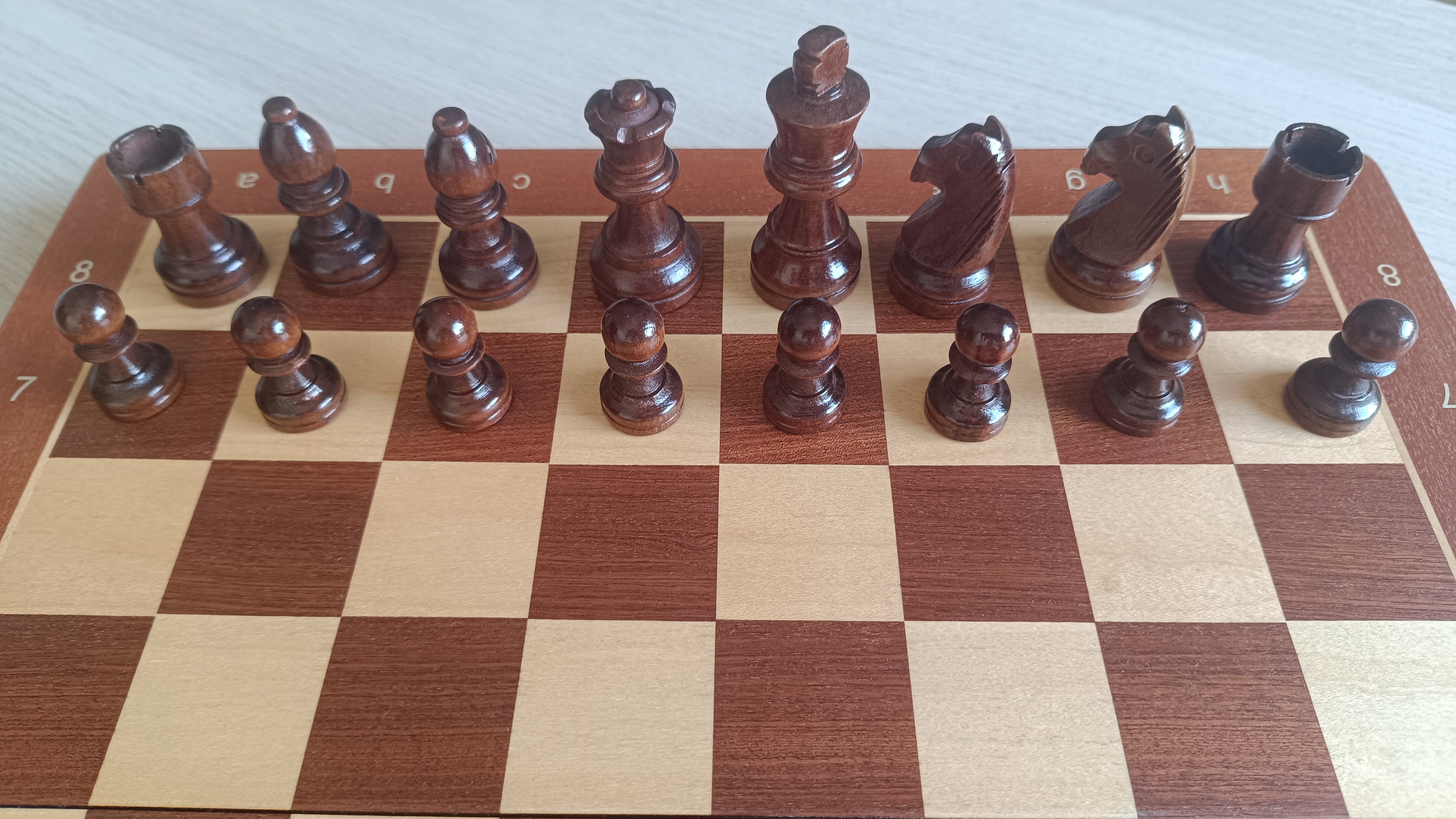 Échecs magnétiques en bois + dames en bois (38 x 38 cm) - Échecs magnétiques en bois + dames en bois (38 x 38 cm)