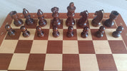 Échecs magnétiques en bois + dames en bois (38 x 38 cm)