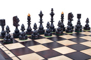 Juego de ajedrez de madera Rajastán 47 x 46,5 cm