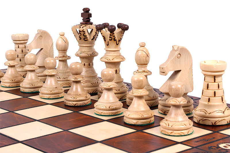 Jeu d'échecs AMBASSADEUR en bois de charme, de grande taille (54 x 54cm) - Ensemble Complet - b8ba46a98a726860baea888763e139ae