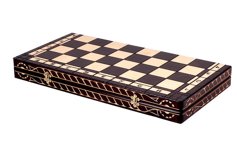 Jeu d'échecs en bois sculpté CESAR de grande taille (60 x 60 cm) - 8489c49b1a8a3788f188e0791b7313c5