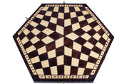 Jeu d'échecs en bois YALTA 3 Joueurs de grande taille  (54 x 47 cm)