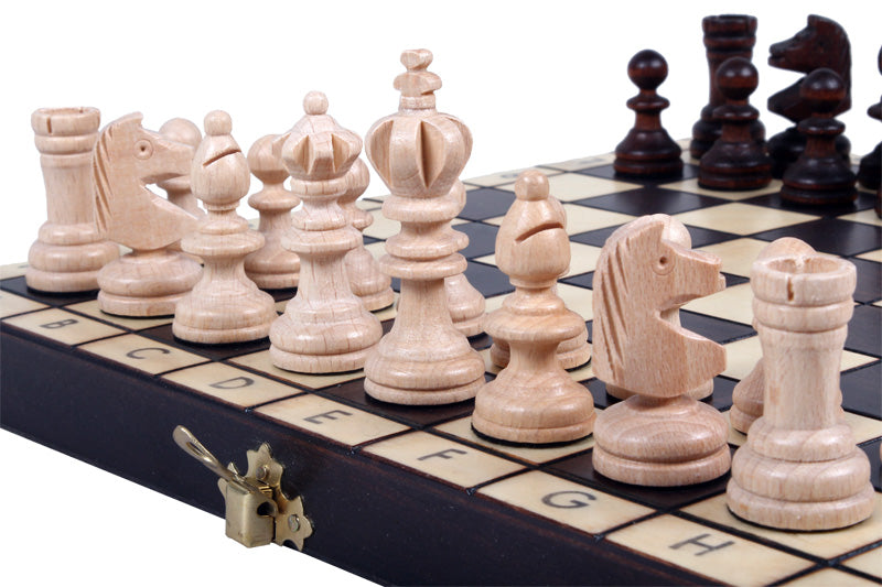 Jeu d'échecs OLYMPIQUE en bois de charme, de petite taille (30 x 30m) - Ensemble Complet - c9b1b057b00288326ab02993a67ab796