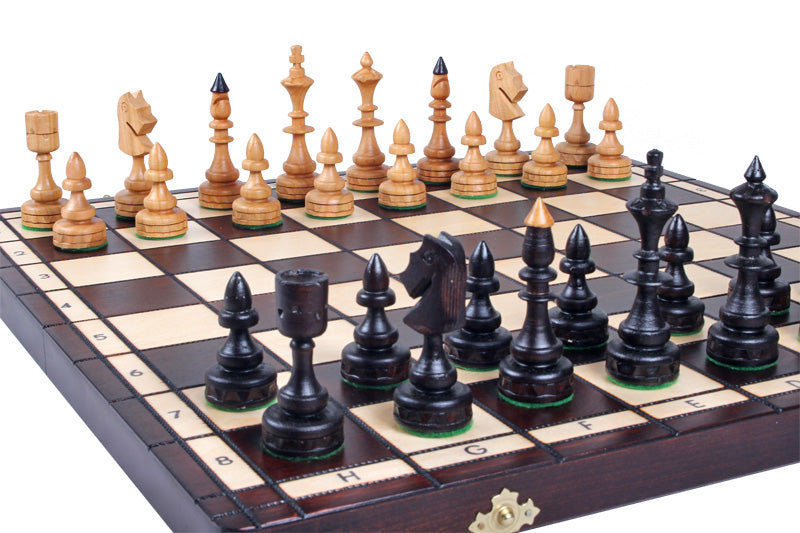 Juego de ajedrez de madera Rajastán 47 x 46,5 cm - Juego de ajedrez de madera Rajastán 47 x 46,5 cm