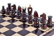 Jeu d'Echecs ROYAL en bois de charme, de grande taille (44 x 44cm) - Ensemble Complet