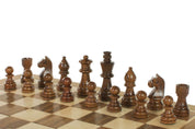 Jeu d'échecs Magnétique Pliant en bois d'acacia et buis de petite taille (30x30cm)