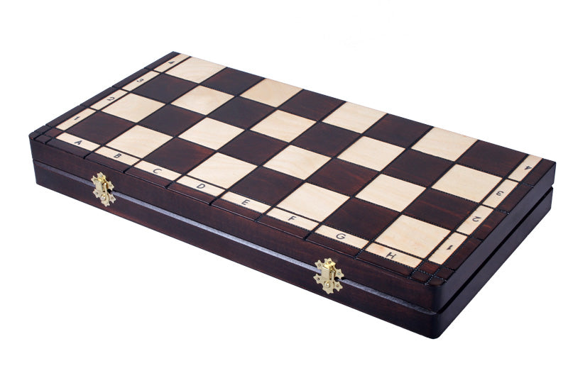 Juego de ajedrez de madera Rajastán 47 x 46,5 cm - Juego de ajedrez de madera Rajastán 47 x 46,5 cm