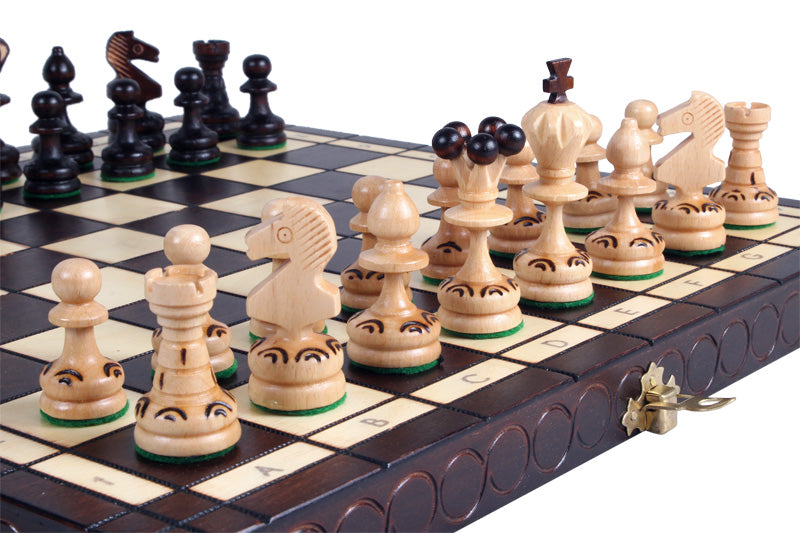 Jeu d'échecs PERLE en bois de hêtre, de taille moyenne (36 x 36cm) - Ensemble Complet - 15b7e5bb63a64ed816fd656cdf87a299