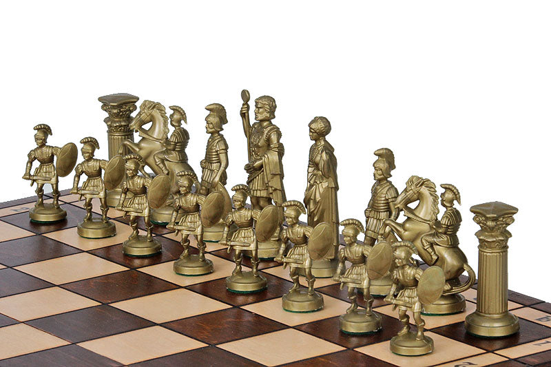 Jeu d'Echecs SPARTE avec les pièces en plastique et l'échiquier en bois, de grande taille (50 x 50cm) - Ensemble Complet - b11e66302ea94448f0a83b9ffe1cd96b