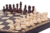 Jeu d'échecs en bois YALTA 3 Joueurs de taille moyenne (40 x 35 cm)