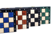 Jeu d'échecs MAGNETIQUE Noir pliant en bois de charme de petite taille (27 x 27cm) - Ensemble Complet