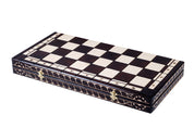 Jeu d'Echecs du SAPIN DE NOËL en bois de charme, de grande taille (60 x 60cm)