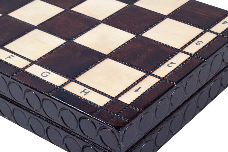 Jeu d'Echecs ROYAL en bois de charme, de taille moyenne (34 x 34cm) - Ensemble Complet - f7150a13cbed14d4b4d254b0f87646e9