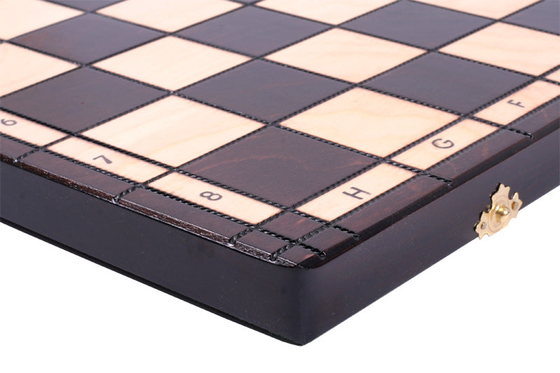 Juego de ajedrez de madera Rajastán 47 x 46,5 cm - Juego de ajedrez de madera Rajastán 47 x 46,5 cm
