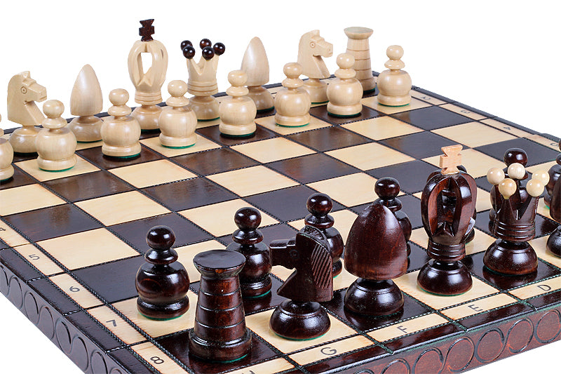 Jeu d'Echecs ROYAL en bois de charme, de grande taille (44 x 44cm) - Ensemble Complet - 99d53aa0a8d2404b9451b27a716a315c