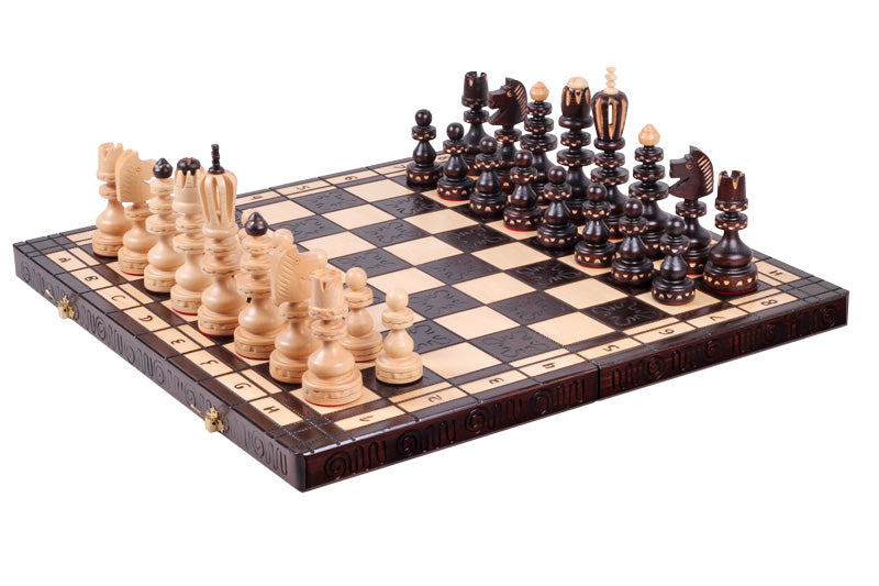 Jeu d'Echecs ROMAIN en bois de hêtre, de grande taille (55 x 55cm) - Ensemble Complet - 664d4337ce4a43acc6d5ecb748be3d87