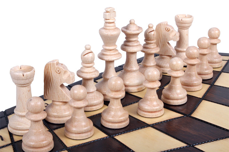 Jeu d'échecs en bois YALTA 3 Joueurs de grande taille  (54 x 47 cm) - Jeu d'échecs en bois YALTA 3 Joueurs de grande taille  (54 x 47 cm)